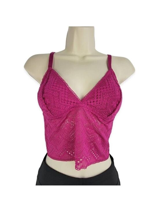 Auden Other - Auden Lace Brami Dark Pink Medium NWT